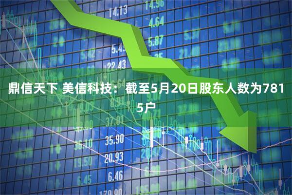 鼎信天下 美信科技：截至5月20日股东人数为7815户