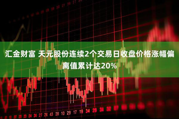 汇金财富 天元股份连续2个交易日收盘价格涨幅偏离值累计达20%