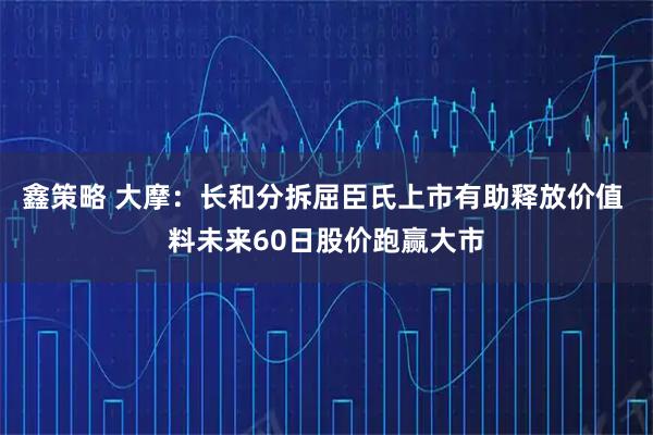鑫策略 大摩：长和分拆屈臣氏上市有助释放价值 料未来60日股价跑赢大市