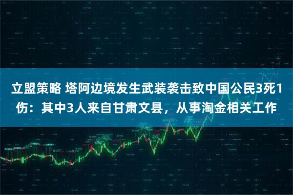 立盟策略 塔阿边境发生武装袭击致中国公民3死1伤:其中3人来自甘肃文县,从事淘金相关工作